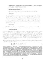 SIMULATION AND VERIFICATION OF PARTICLE COAGULATION DYNAMICS FOR A PULSED INPUT