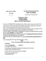 KẾ HOẠCH CÁ NHÂN 6,7,8,9 NĂM 2010