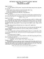 Đề /Đáp án Hsg 9 nghi lộc