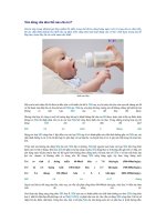 NÊN DÙNG SỮA THẾ NÀO CHO BÉ