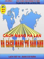 Cách Mạng Hà Lan và cách mạng Tư Sản Anh