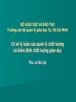 Tổng quan về Kiểm định chất lượng CSGD