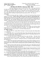 Kế hoạch thi đua năm học  2010 - 2011