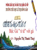 Chính tả Gà tỉ tê với gà