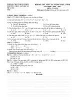 ĐỀ KHẢO SÁT CHẤT LƯƠNG ĐẦU NĂM, NĂM HỌC 2010-2011