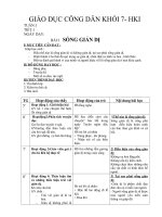 Giao an GDCD lop 7 HK I (4 cot)