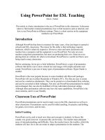 Using PowerPoint for ESL Teaching