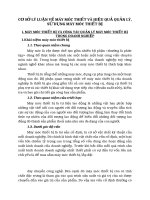 CƠ SỞ LÝ LUẬN VỀ MÁY MÓC THIẾT VÀ HIỆU QUẢ QUẢN LÝ