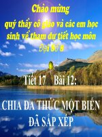 Tiet 17  Chia da thuc mot bien