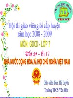 Tiết 29-bài 17:Nước cộng hòa xã hội chủ nghĩa việt nam
