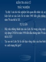 Bài 1: Liên Xô và các nước Đông Âu
