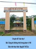 Cộng, trừ không nhớ trong phạm vi 100