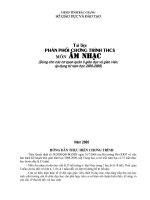 Phân phối CT Nhạc THCS chuẩn