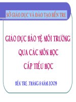 Bài soạn giáo dục môi trường