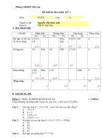 Đề thi HKI-Đề đề nghị