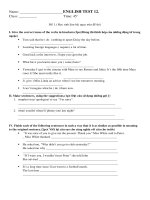 ktra 1 tiet (U 1, 2,3) Tu luan+ key