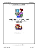 Giáo án Lớp 4 Tuần 21