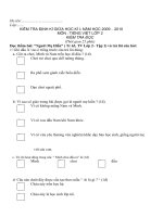 ĐỀ THI GK1- LỚP 2 HUONG