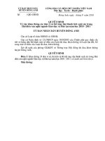 KẾT QUẢ HỘI DIỄN VĂN NGHỆ NGÀNH GD-ĐT HUYỆN ĐÔNG ANH NĂM 2010