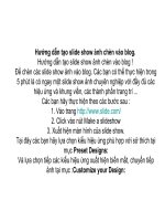 HƯỚNG DẪN TẠO SLIDESHOW