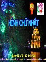 Tiết 16 HÌNH 8: HÌNH CHỮ NHẬT