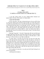 Chế độ công cụ và quản lí cán bộ , công chức