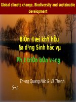 Biến đổi khí hậu, đa dạng sinh học và phát triển bền vững