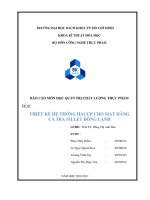 BÁO CÁO MÔN HỌC QUẢN TRỊ CHẤT LƯỢNG THỰC PHẨM