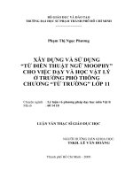 Xây dựng và sử dụng từ điển thuật ngữ Moophy cho việc dạy và học vật lý