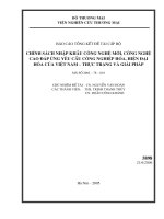 144 Chính sách nhập khẩu công nghệ mới, công nghệ cao đáp ứng nhu cầu công nghiệp hóa, hiện đại hóa của Việt Nam, thực trạng và giải pháp