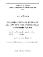 348 Hoạch định chiến lược kinh doanh của ngân hàng TMCP xuất nhập khẩu Việt Nam đến năm 2015