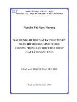 Xây dựng lớp học vật lý trực tuyến nhằm hỗ trợ học sinh tự học chương động lực học chất điểm