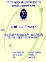 Một số giải pháp nhằm hoàn thiện công tác quản lý và dịch vụ đô thị Na Hang