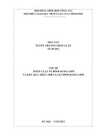 Pháp luật về bình đẳng giới và kết quả thực hiện luật bình đẳng giới