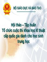 Tổ chức cuộc thi khoa học kĩ thuật cấp quốc gia dành cho học sinh trung học
