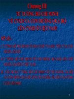 TƯ TƯỞNG HỒ CHÍ MINH VỀ CNXH VÀ CON ĐƯỜNG QUÁ ĐỘ LÊN CNXH Ở VIỆT NAM