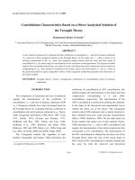 Consolidation Chareteristics based on a direct analytical solution of the Terzaghi Theory