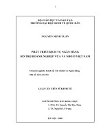 122 Phát triển dịch vụ Ngân hàng hỗ trợ doanh nghiệp vừa và nhỏ ở Việt Nam