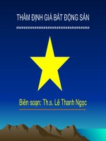 THẨM ĐỊNH GIÁ BẤT ĐỘNG SẢN