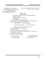 Thiết kế hệ thống tháp hấp phụ tinh luyện cồn pha xăng