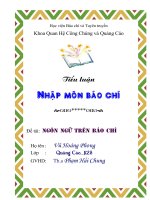 NGÔN NGỮ TRÊN BÁO CHÍ
