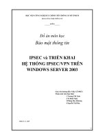 Đồ án Bảo mật thông tin  IPSEC và TRIỂN KHAI HỆ THỐNG IPSECVPN TRÊN WINDOWS SERVER