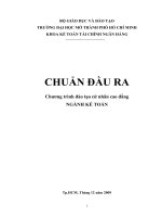 chương trình đào tạo cử nhân cao đẳng ngành kế toán