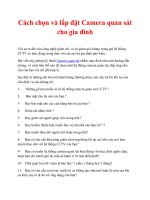 Cach chon va lap dat camera quan sat cho gia dinh