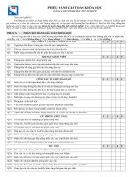 Phiếu đánh giá toàn khóa học 2012