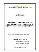 351 Hoàn thiện chính sách thuế thu nhập góp phần phát triển kinh tế Việt Nam trong thời kỳ hội nhập WTO