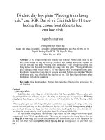 Tổ chức dạy học phần 