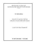 578 Thu hút và quản lý rủi ro vốn đầu tư gián tiếp nước ngoài