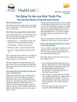 Tác Động Tai Hại của Khói Thuốc Phụ