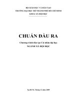 Chương trình đào tạo ngành Xã hội học